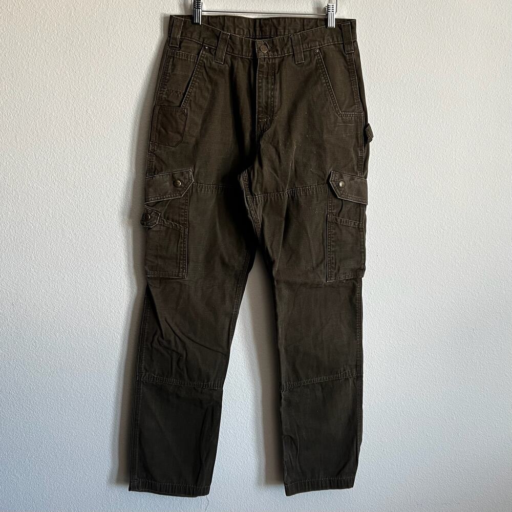 Carhartt brown cargo double knee work wear carpenter pants